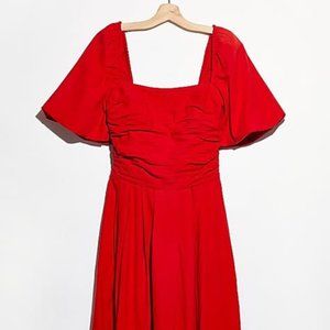 Free People Ain't She a Beaut midi dress - Sz M - Red